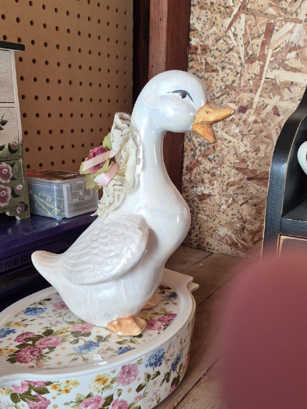 White Ceramic Duck